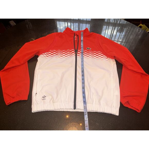 Kids' Lacoste Tennis x Daniil Medvedev Track Suit Jacket Red White Blue Size 14 - Picture 6 of 12
